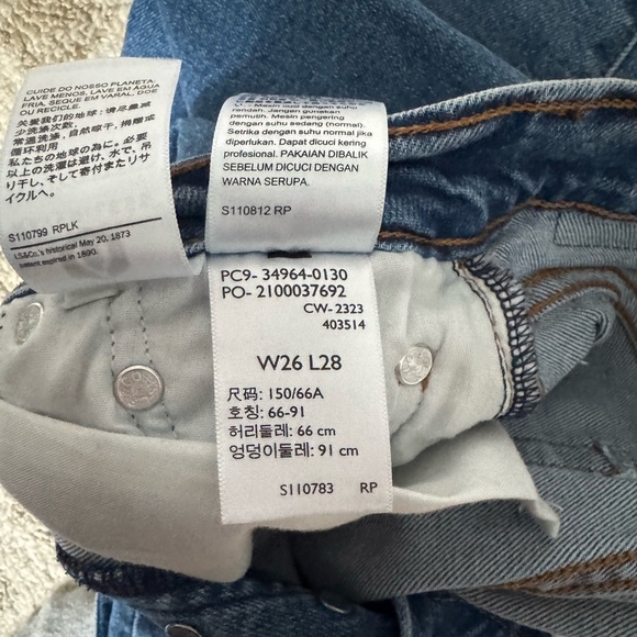 Levi's Women's Wedgie Straight Jeans, Size 26 - Picture 5 of 8